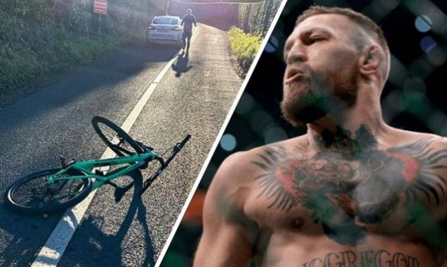 Conor McGregor potrącony przez samochód podczas jazdy na rowerze фото