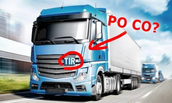 Co oznacza napis TIR na tablicach przyczepianych do ciężarówek? фото